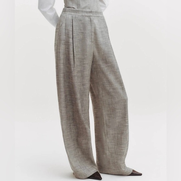 TWP GREENWICH AVENUE PANT NOVEL SUITING Light heather grey Linen Wool size 0 NWT - Picture 3 of 8
